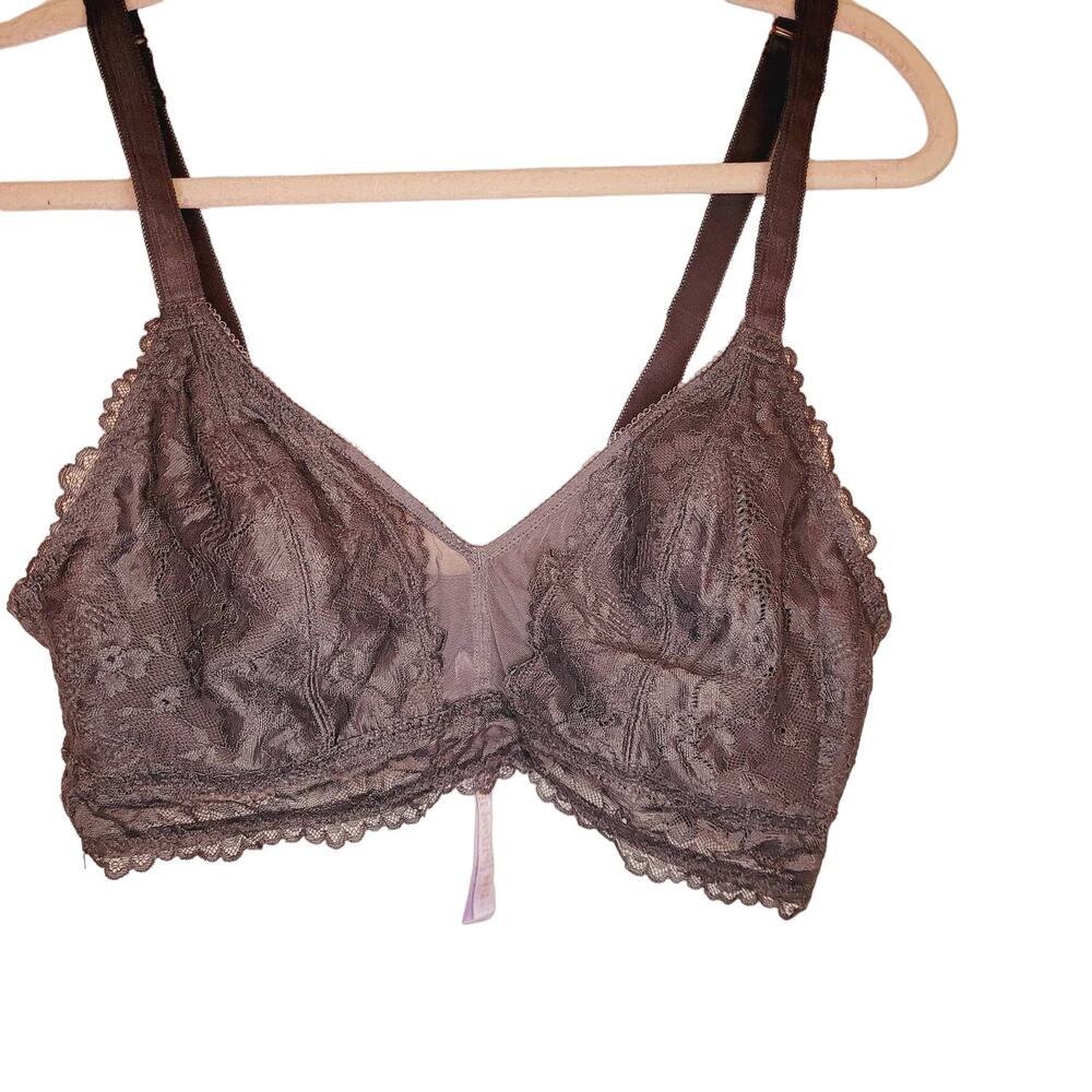 Savage X Fenty grey lace full coverage adjustable bra size 1X Dainty Romantic
